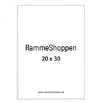 Hvid aluramme, blank, smal, 20 x 30 cm, Type 9006 thumbnail