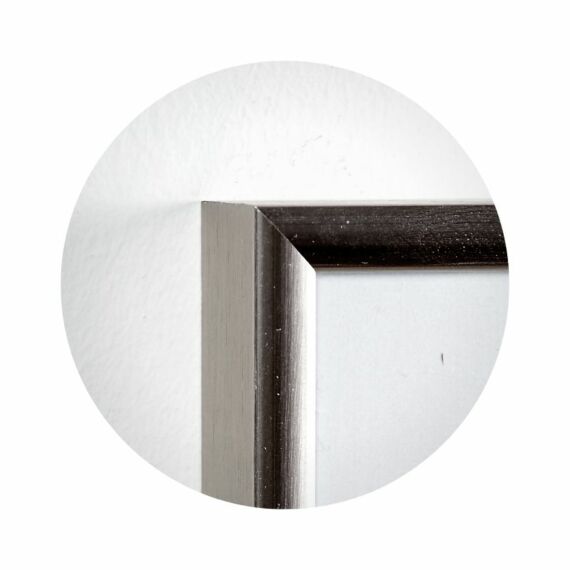 Sølvramme, refleksfri, blank aluminium, 40 x 60 cm, Type 9013
