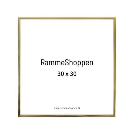 guld aluramme 30x30 cm