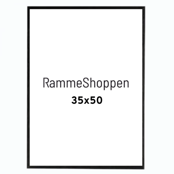 Sort træramme 35x50