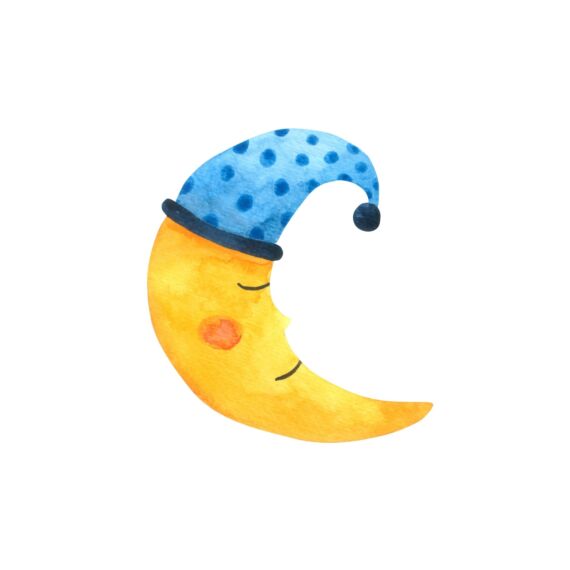 børneplakat med måne