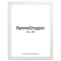 Hvid MDF ramme, smal, 24 x 30 cm, Type 2112