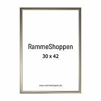 Champagne aluramme, mat, smal - 30x42 cm - Type 9042