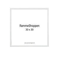Hvid træramme, smal, 30 x 30 cm, Type 860