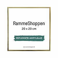 Guldramme, refleksfri, aluminium, blank, 20 x 20 cm, Type 9012