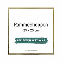 Guldramme, refleksfri, aluminium, blank, 25x25 cm, Type 9012