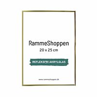Guldramme, refleksfri, aluminium, blank, 20x25 cm, Type 9012