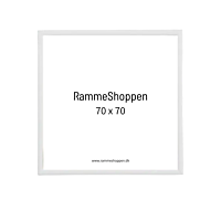 Hvid træramme, smal, 70 x 70 cm, Type 860