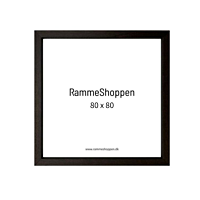 Mørk brun træramme, 80 x 80 cm, Type 831