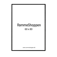 Sort træramme, smal, 60 x 80 cm, Type 840
