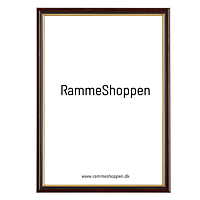 Brun ramme med guldkant, Polywood, Type 7304