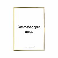 Guldramme, aluminium, blank, smal, 18 x 35 cm, Type 9012