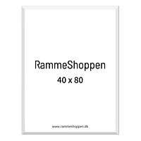 Hvid træramme, smal, 40 x 80 cm, Type 860
