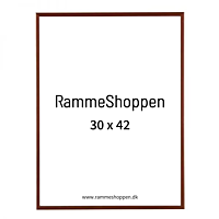 Kobberramme, aluminium, blank, smal, 30 x 42 cm, A3, Type 9022