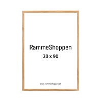 Massiv egetræsramme, smal - 30 x 90 cm - Type 320
