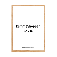 Massiv egetræsramme, smal - 40 x 80 cm - Type 320