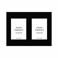 Passepartout, Sort med hvid kerne, Standardmål, MED FLERE HULLER