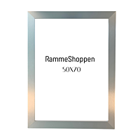 Sølv MDF ramme 50x70 cm