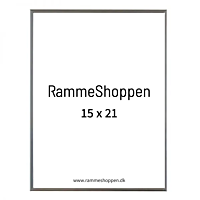 Sølvramme, grå champagne, aluminium, smal, 15 X 21 cm, A5, Type 9039
