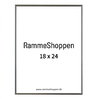 Sølvramme, grå champagne, aluminium, smal, 18 x 24 cm, Type 9039