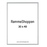Sølvramme, Mat aluminium, 30x40 cm