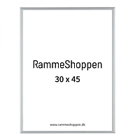 Sølvramme, mat, aluminium, smal, 30 x 45 cm, Type 670