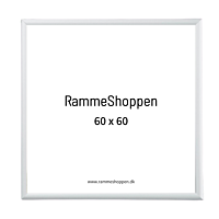 Sølvramme, mat, aluminium, smal, 60 x 60 cm, Type 670