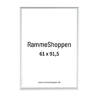 Sølvramme, mat, aluminium, smal, 61 x 91,5 cm, Type 670
