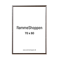 Sølvramme, mat, aluminium, smal, 70 x 80 cm, Type 670