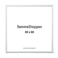 Sølvramme, mat, aluminium, smal, 80 x 80 cm, Type 670