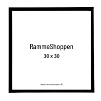 Sort aluramme, mat, smal, 30 x 30 cm, Type 672