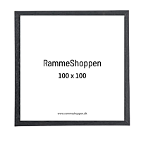 Sort træramme, 100 x 100 cm, Type 841