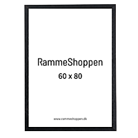 Sort træramme, 60 x 80 cm, Type 841