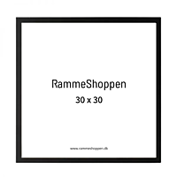 Sort træramme, smal, 30 x 30 cm, Type 840