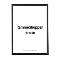 Sort træramme, smal, 40 x 50 cm, Type 840