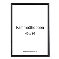 Sort træramme, smal, 40 x 80 cm, Type 840