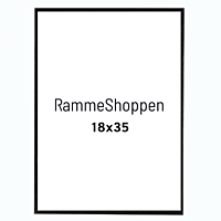 Sort træramme, smal, 18 x 35 cm, Type 840