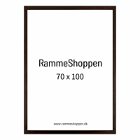 mørk brun træramme, smal, 70 x 100 cm, Type 830