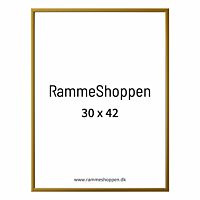 Guld aluramme, mat, smal - 30x42 cm (A3) - Type 9043