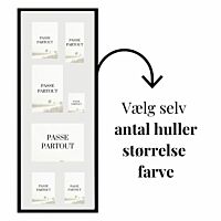 Passepartout, flere huller, specialmål