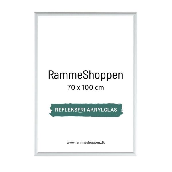 Sobriquette hugge Bugsering 70x100 cm ramme|Refleksfri sølvfarvet aluramme|RammeShoppen