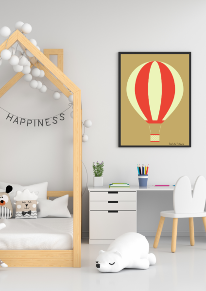 Plakat, Luftballon, Gul&Rød