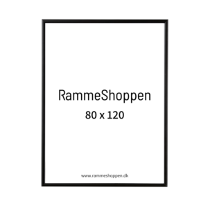 Kejserlig Patronise Uregelmæssigheder Sort 80x120 cm ramme - Mat sort aluramme - PhoEco 672
