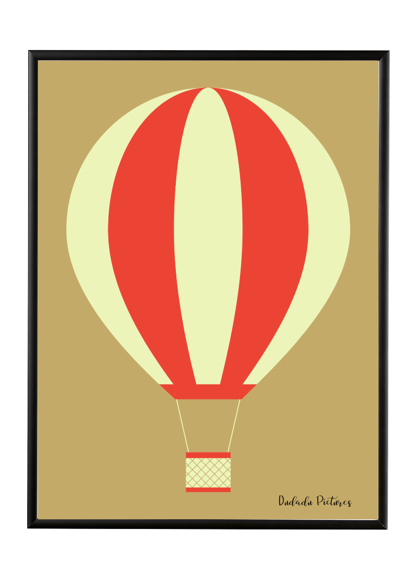 Luftballon, Plakat, Gul&Rød